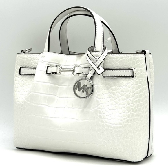 Michael Kors Carson Small Crocodile Embossed Satchel Bag
Optic White - Picture 1 of 10